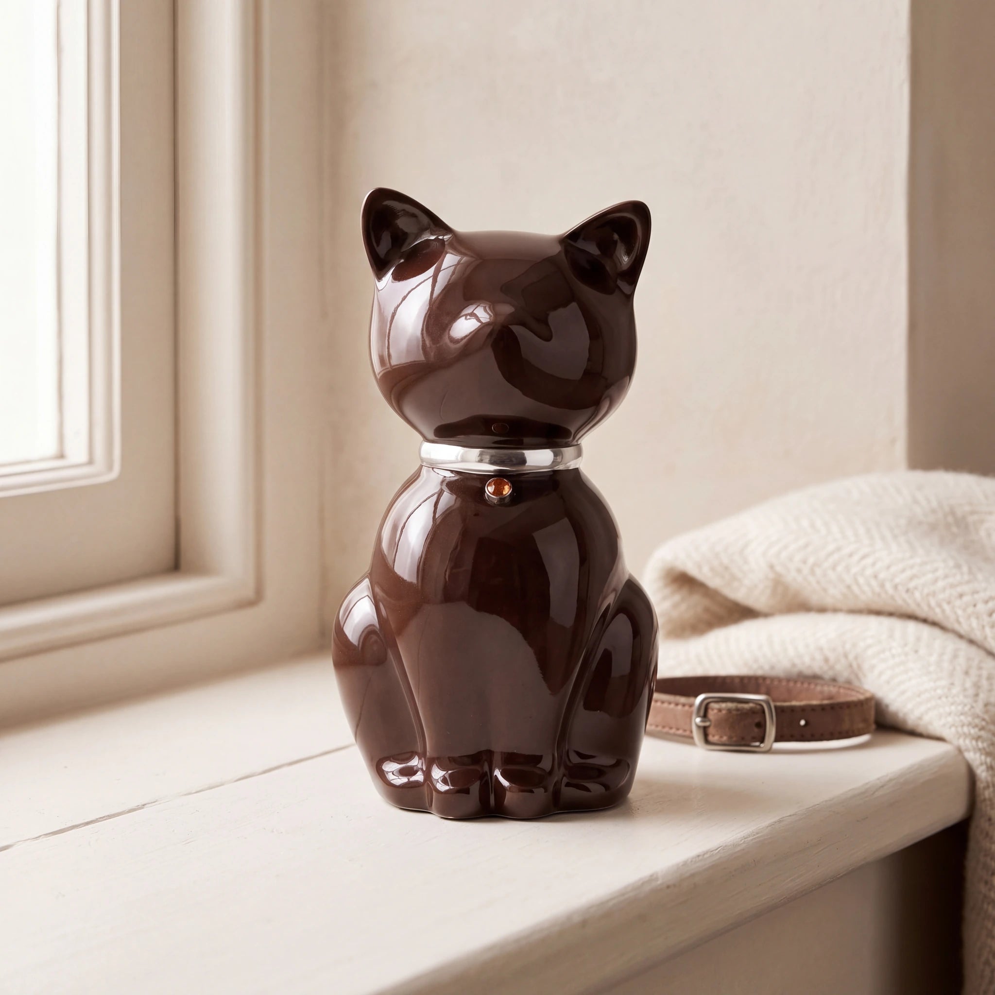 Cat-Urn-for-Ashes-in-Brown-Silver-pet_sunny_sill