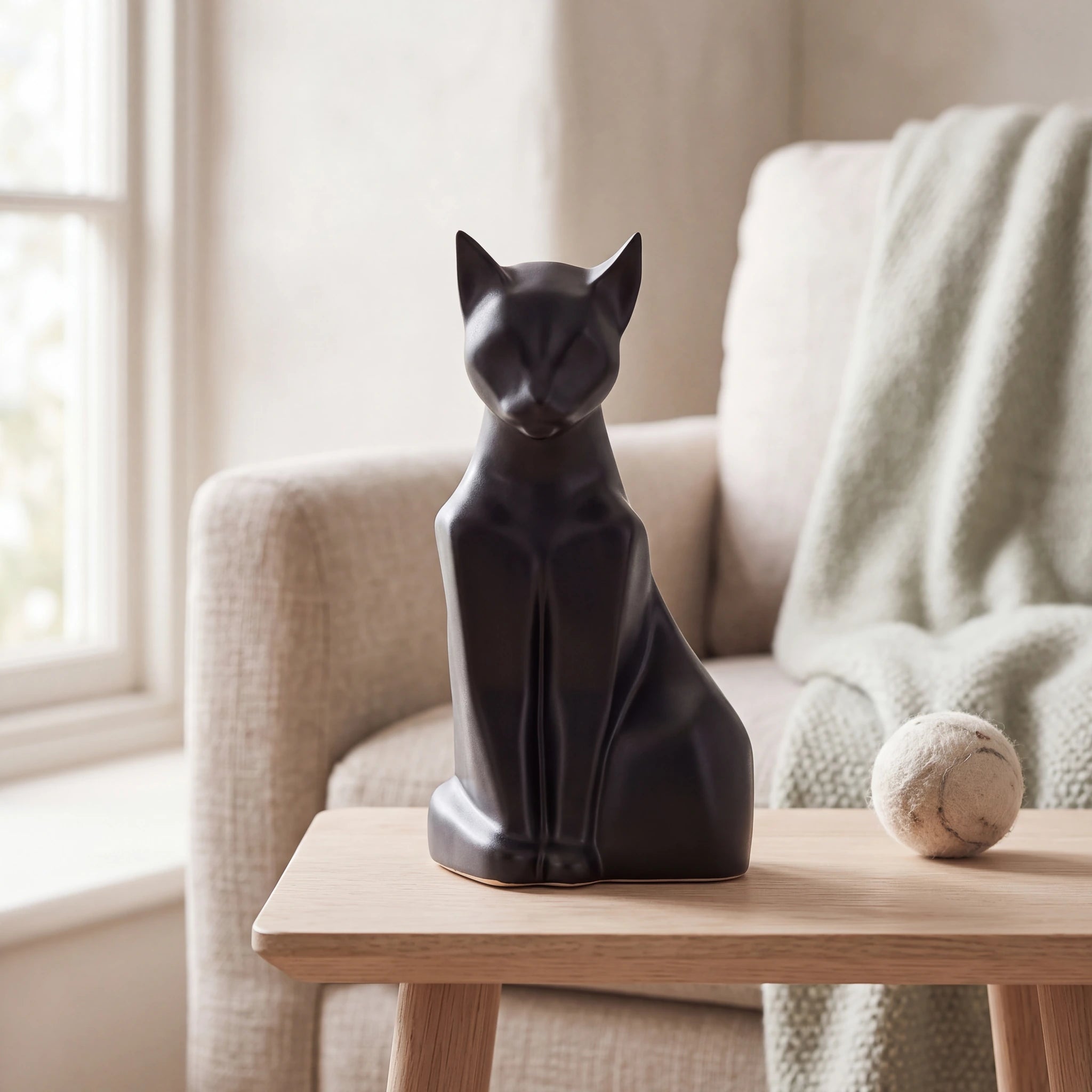 Cat-Urn-for-Ashes-in-Matte-Black-pet_reading_nook