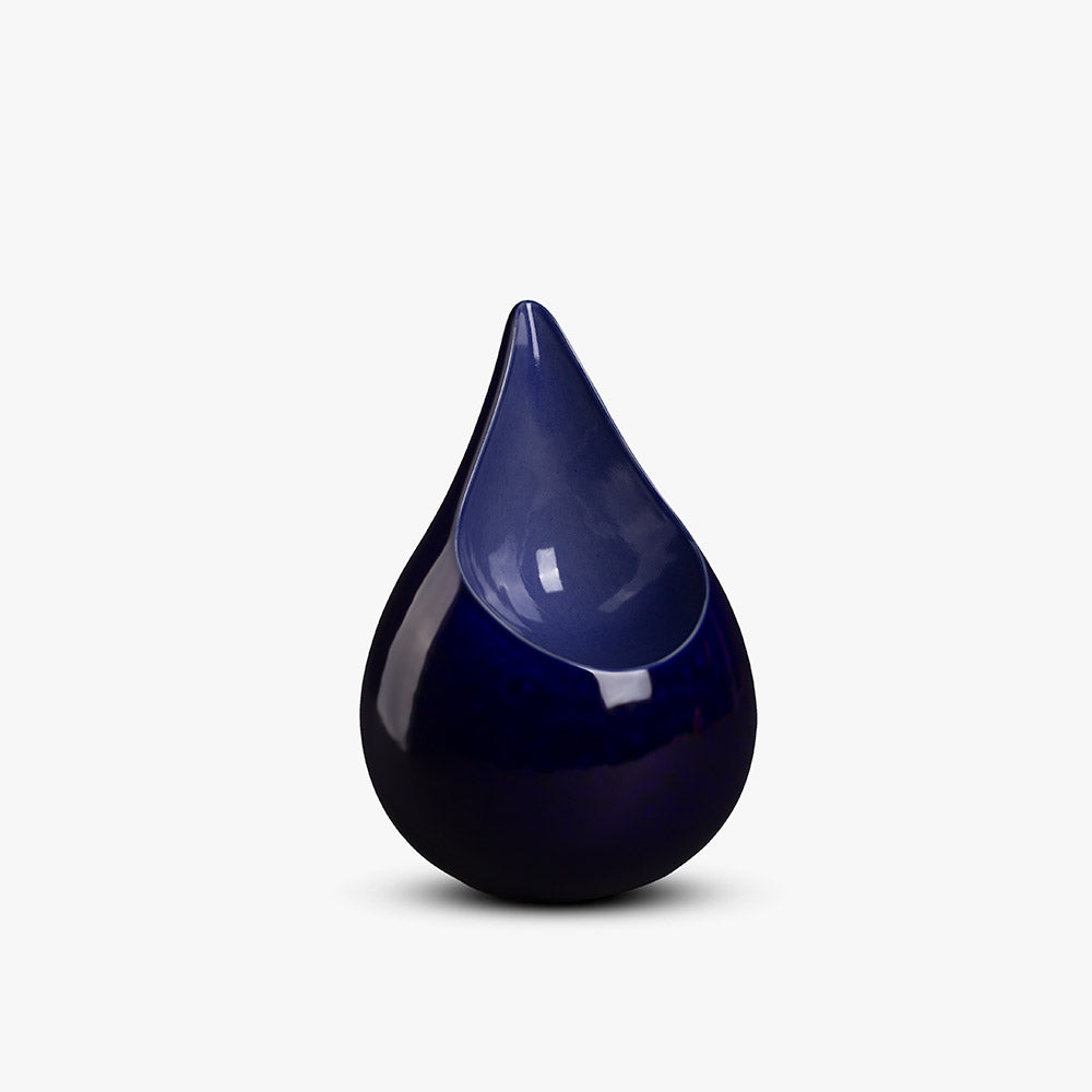 Celest Teardrop Small Urn in Blue