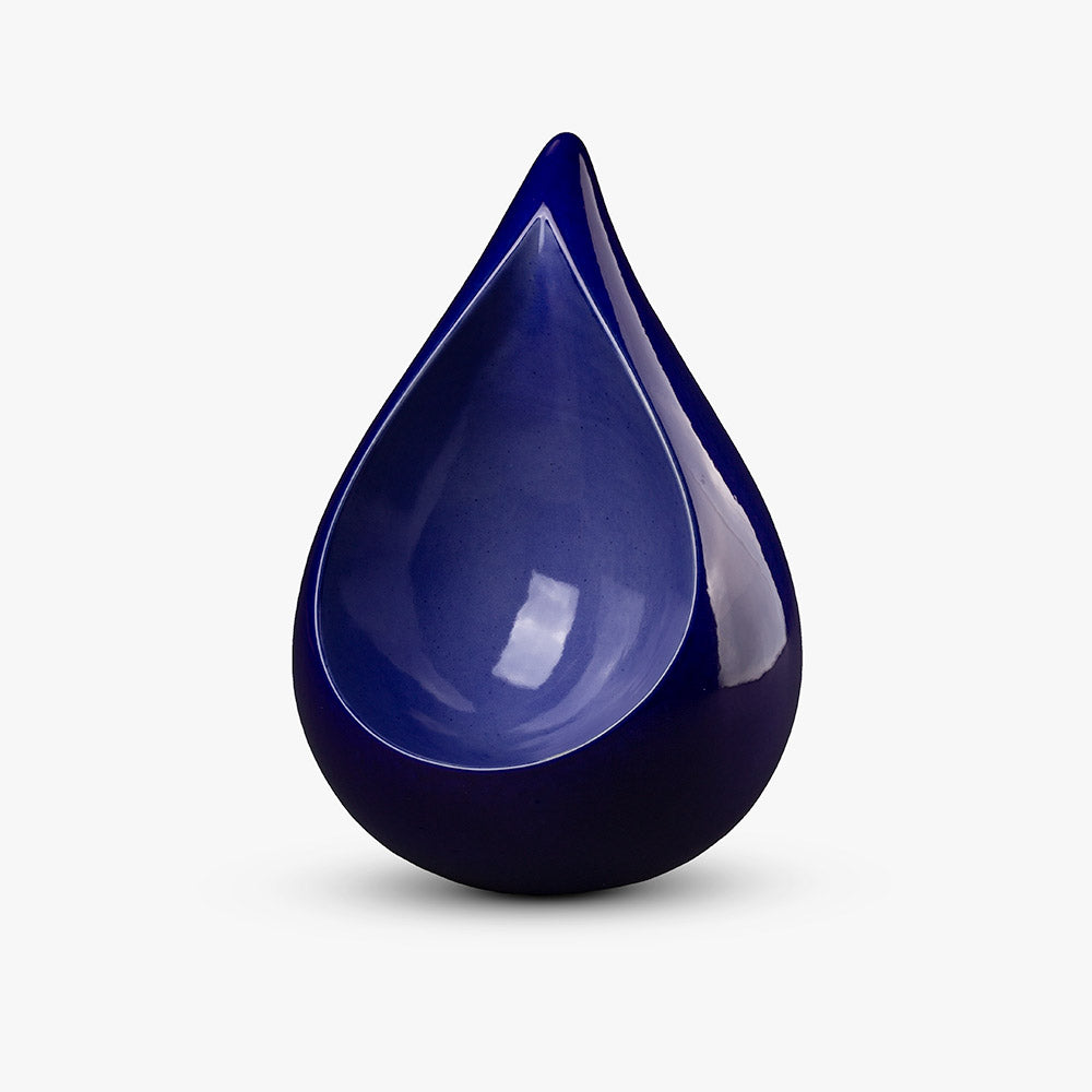 Celest Teardrop Urn for Ashes in Blue