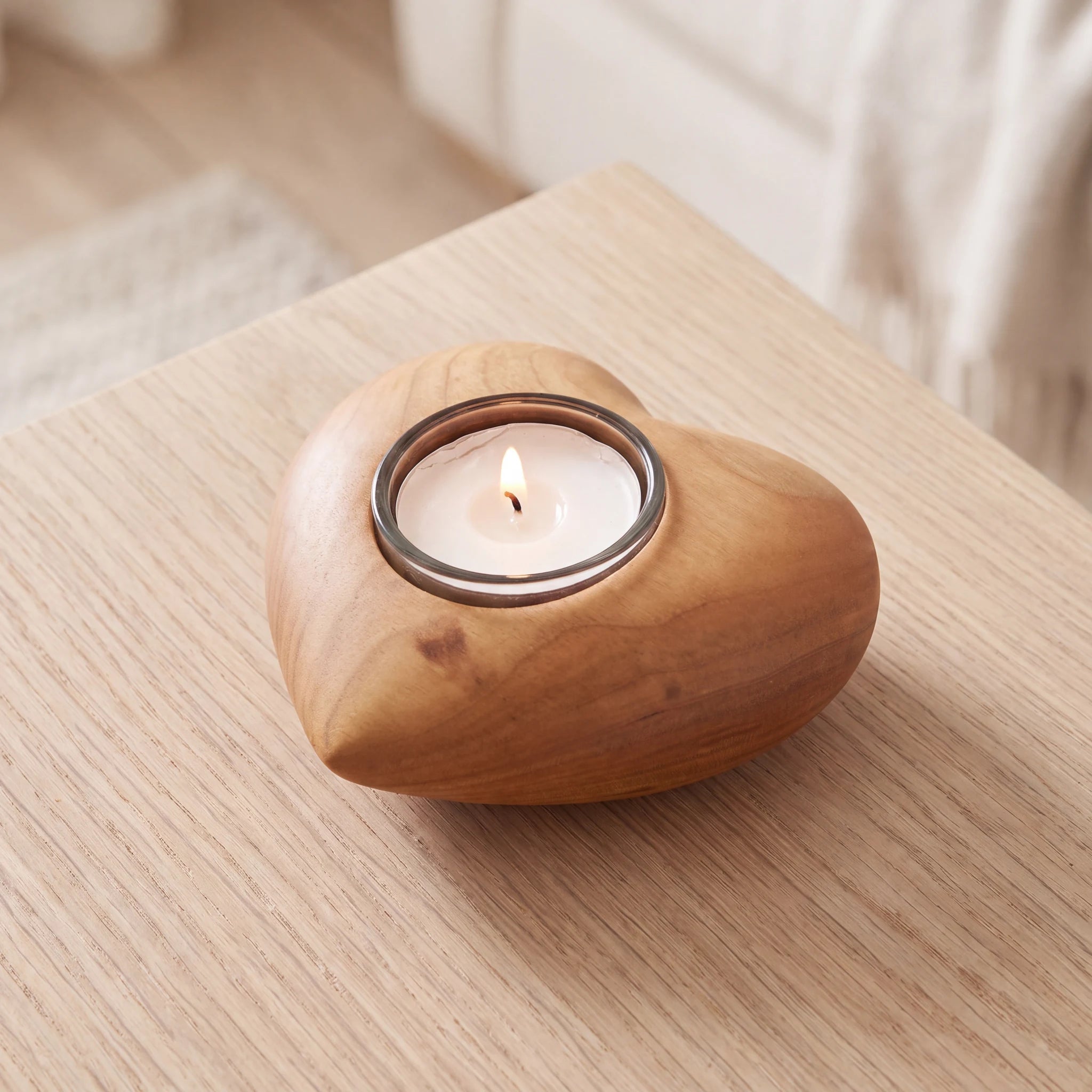 Cherry-Wood-Heart-Candle-Holder-Keepsake-Urn-For-Ashes-On-Oak