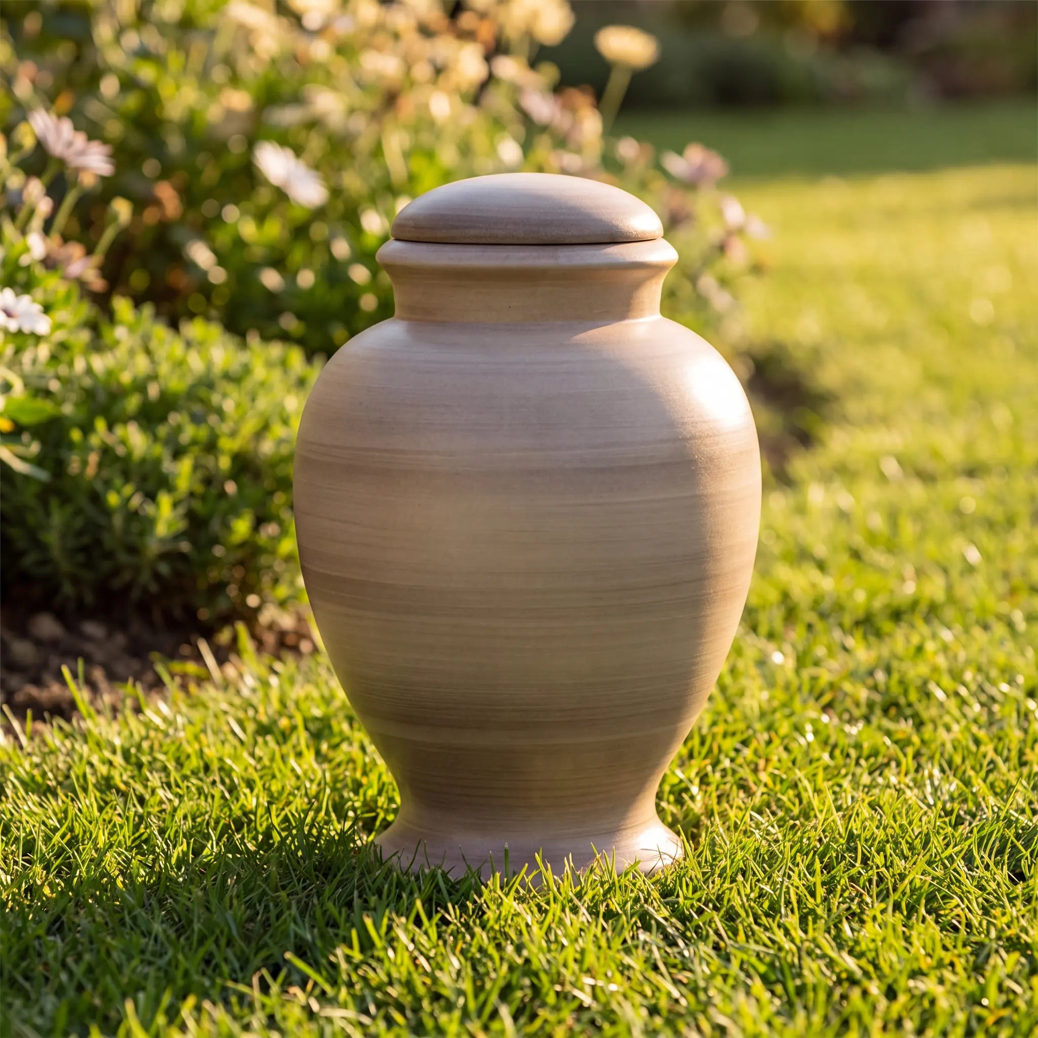 Classic Adult Biodegradable Urn for Ashes in Oak