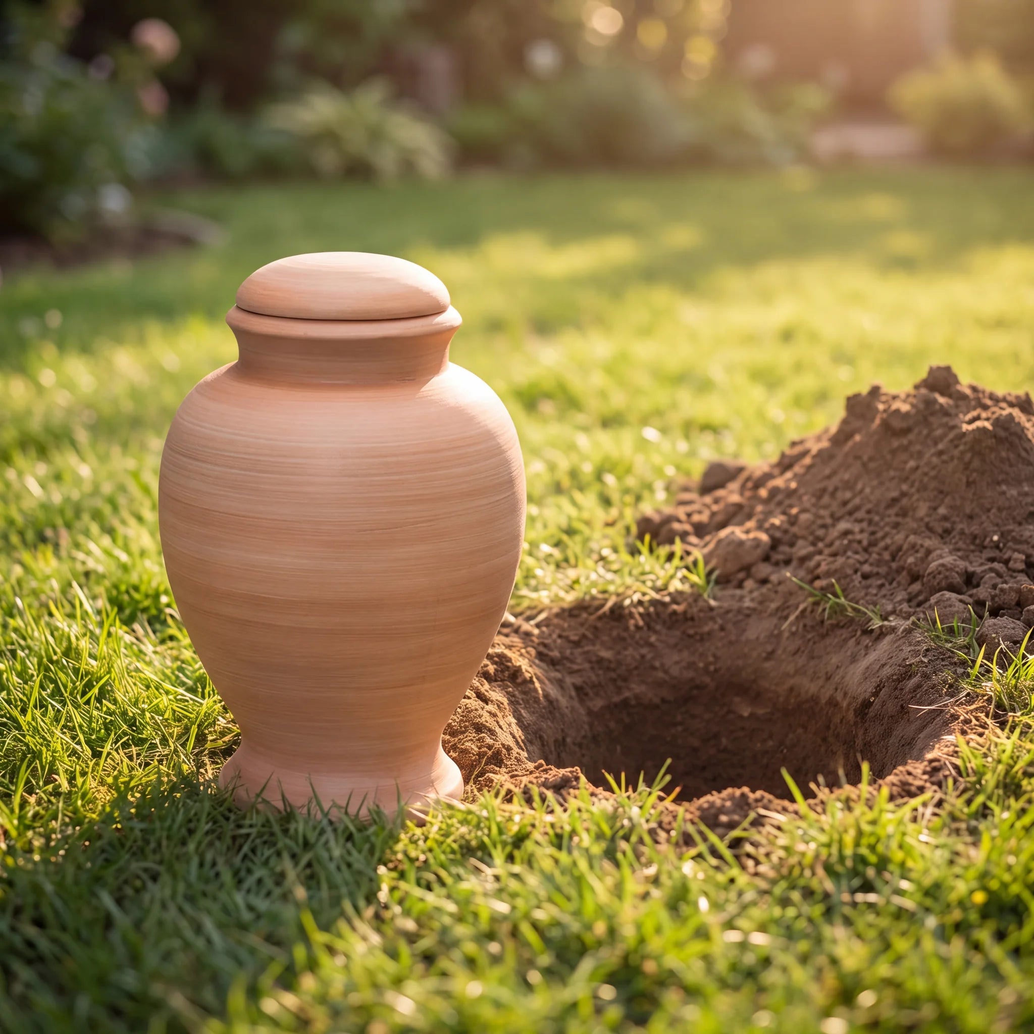 Classic Adult Biodegradable Urn for Ashes in Sand