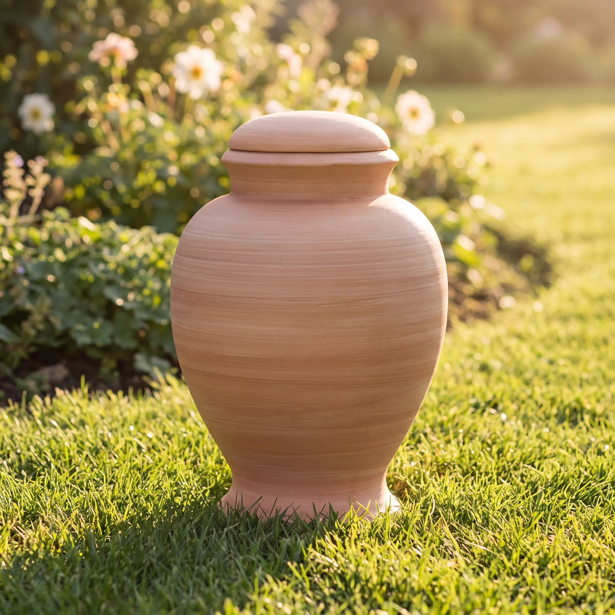 Classic Adult Biodegradable Urn for Ashes in Sand
