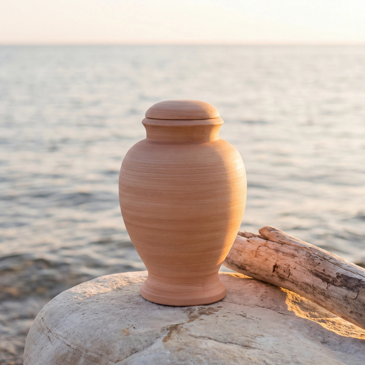 Classic Adult Biodegradable Urn for Ashes in Sand