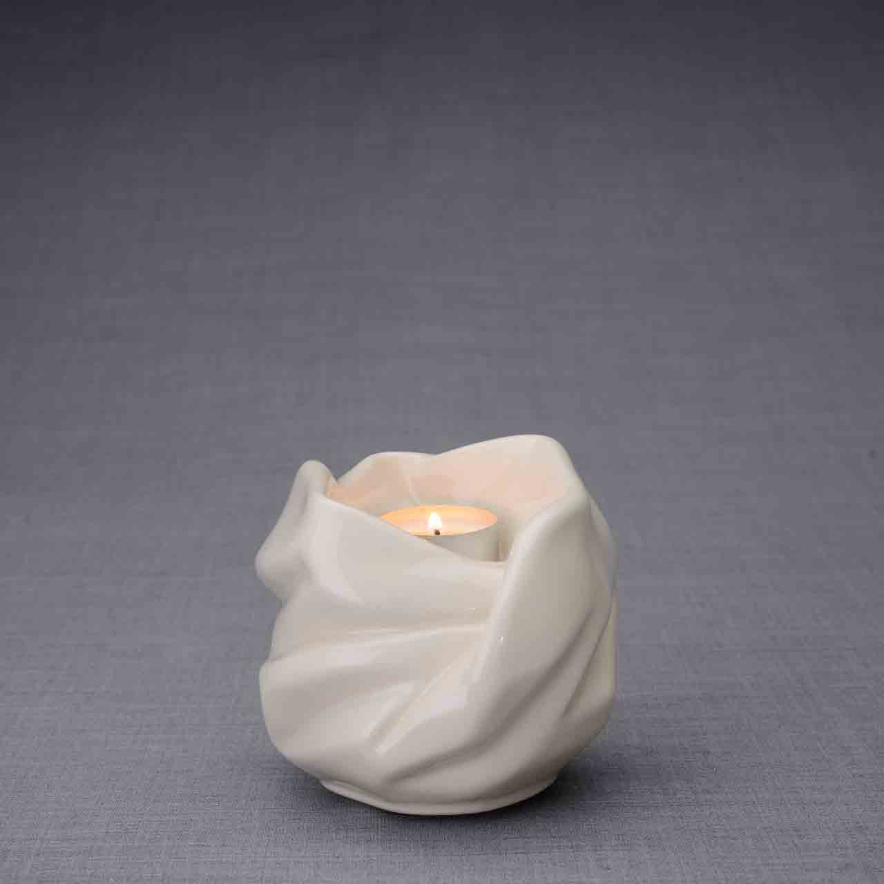Comfort Candle Small Urn for Ashes in Cream