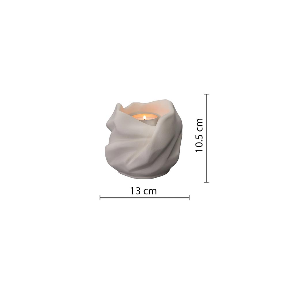 Comfort Candle Ashes Keepsake Urn in Matte White Dimensions