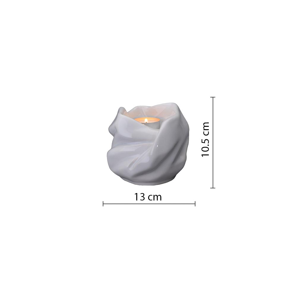 Comfort Candle Keepsake Urn for Ashes in White Dimensions