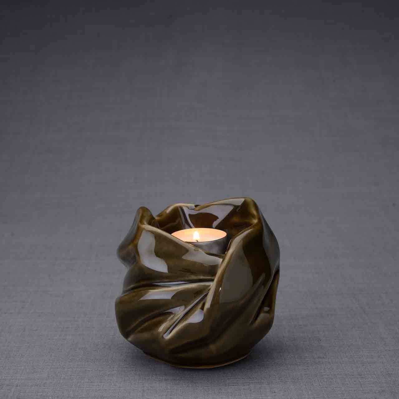 Comfort Candle Small Urn for Ashes in Brown
