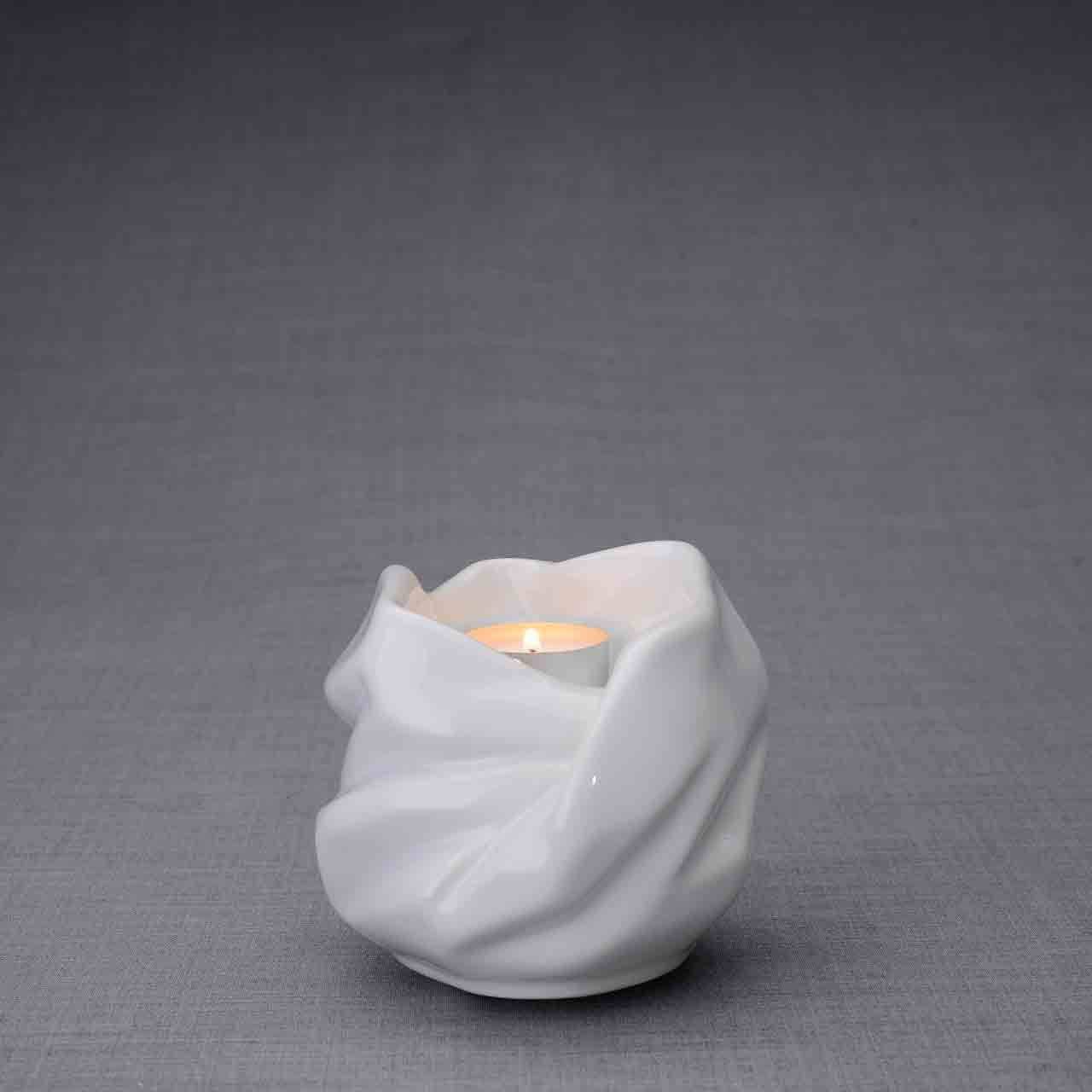 Comfort Candle Small Urn for Ashes in White