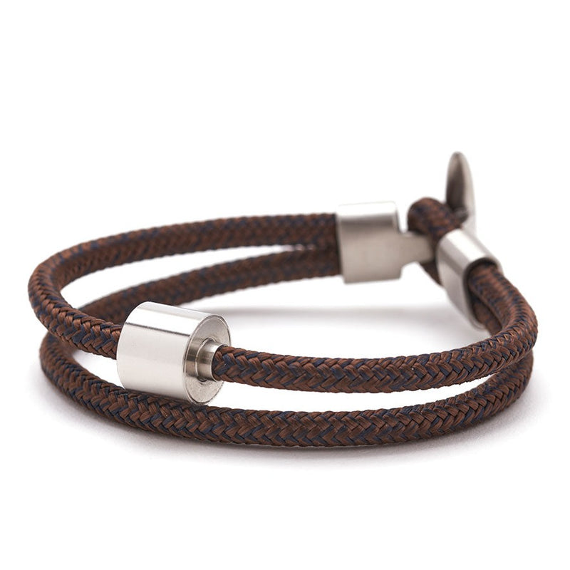 Corded Ashes Bracelet For Men Brown