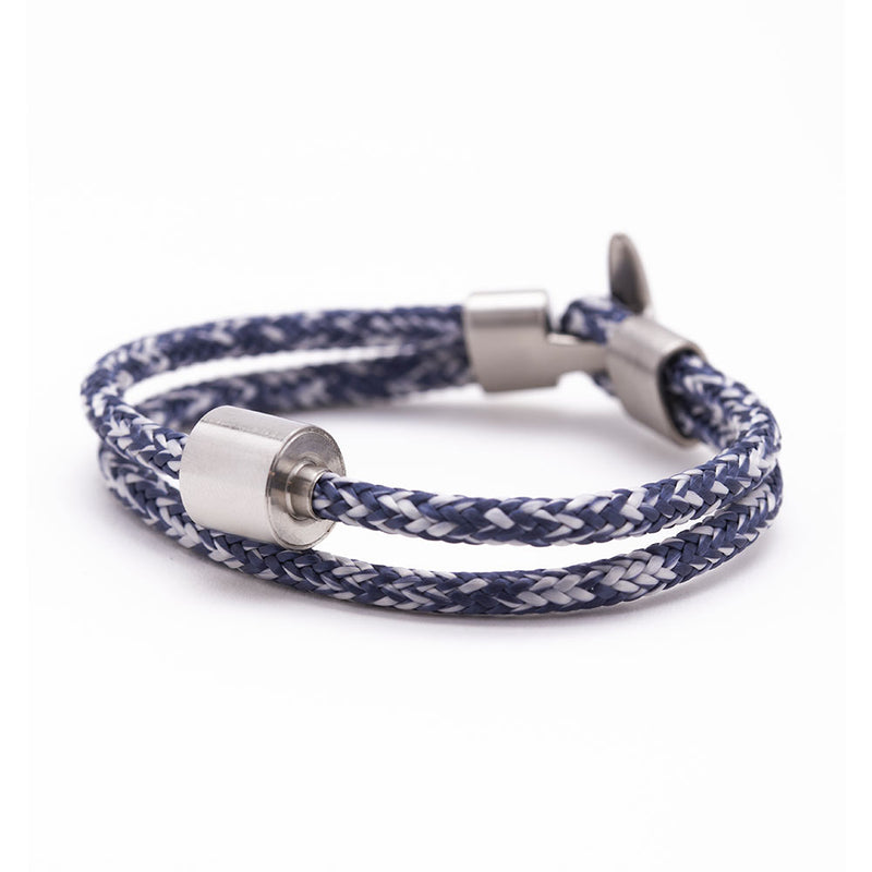 Corded Ashes Bracelet For Men Denim Blue