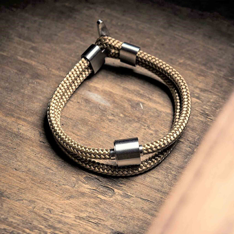 Corded Ashes Bracelet for Men in Gold