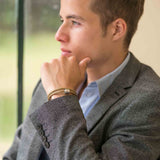 Corded Ashes Bracelet for Men in Gold