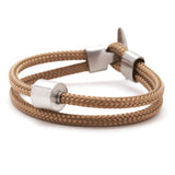 Corded Ashes Bracelet for Men in Gold