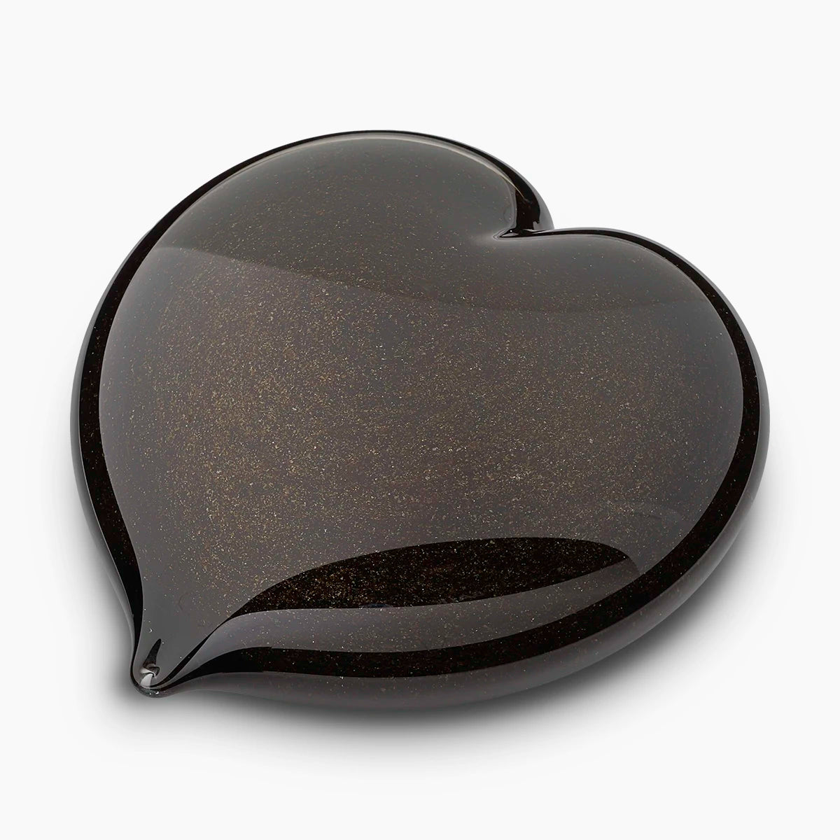 Crystal HeartSmall Urn for Ashes in Midnight Bronze