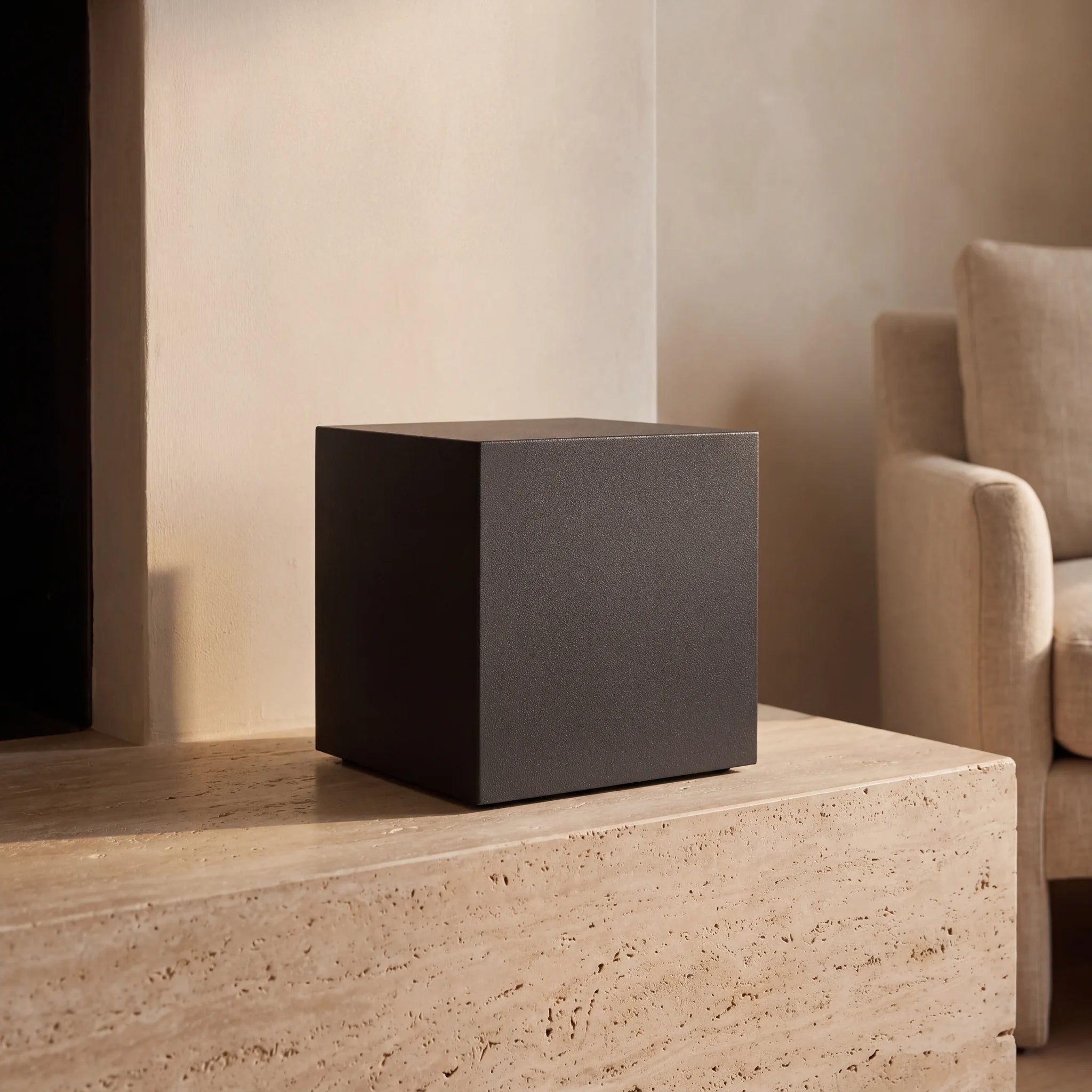 Cube-Adult-Cremation-Urn-for-Ashes-in-Matte-Black-Stainless-Steel-amto_hearth