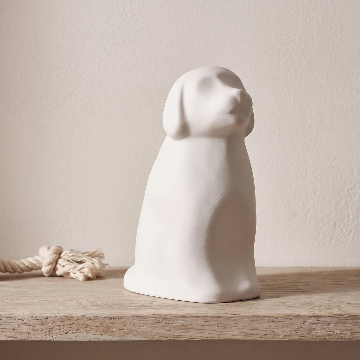 Cuddle-Dog-Urn-for-Ashes-in-Matte-White-pet_soft_toy_shelf
