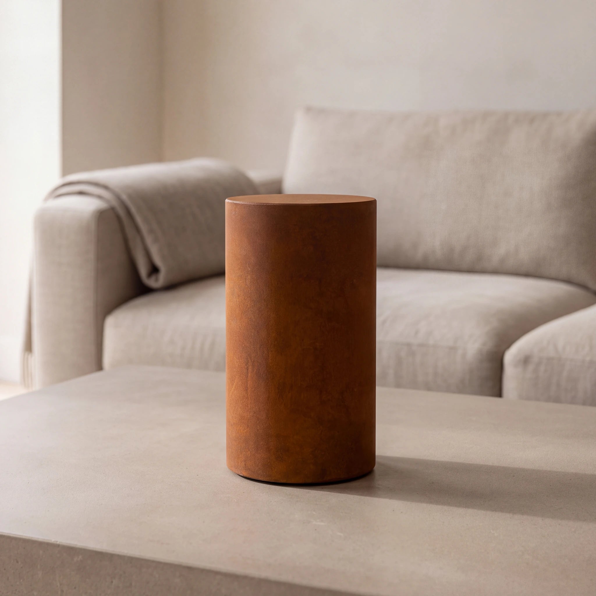 Cylinder-Adult-Cremation-Urn-for-Ashes-in-Corten-Steel-amto_stone_coffee