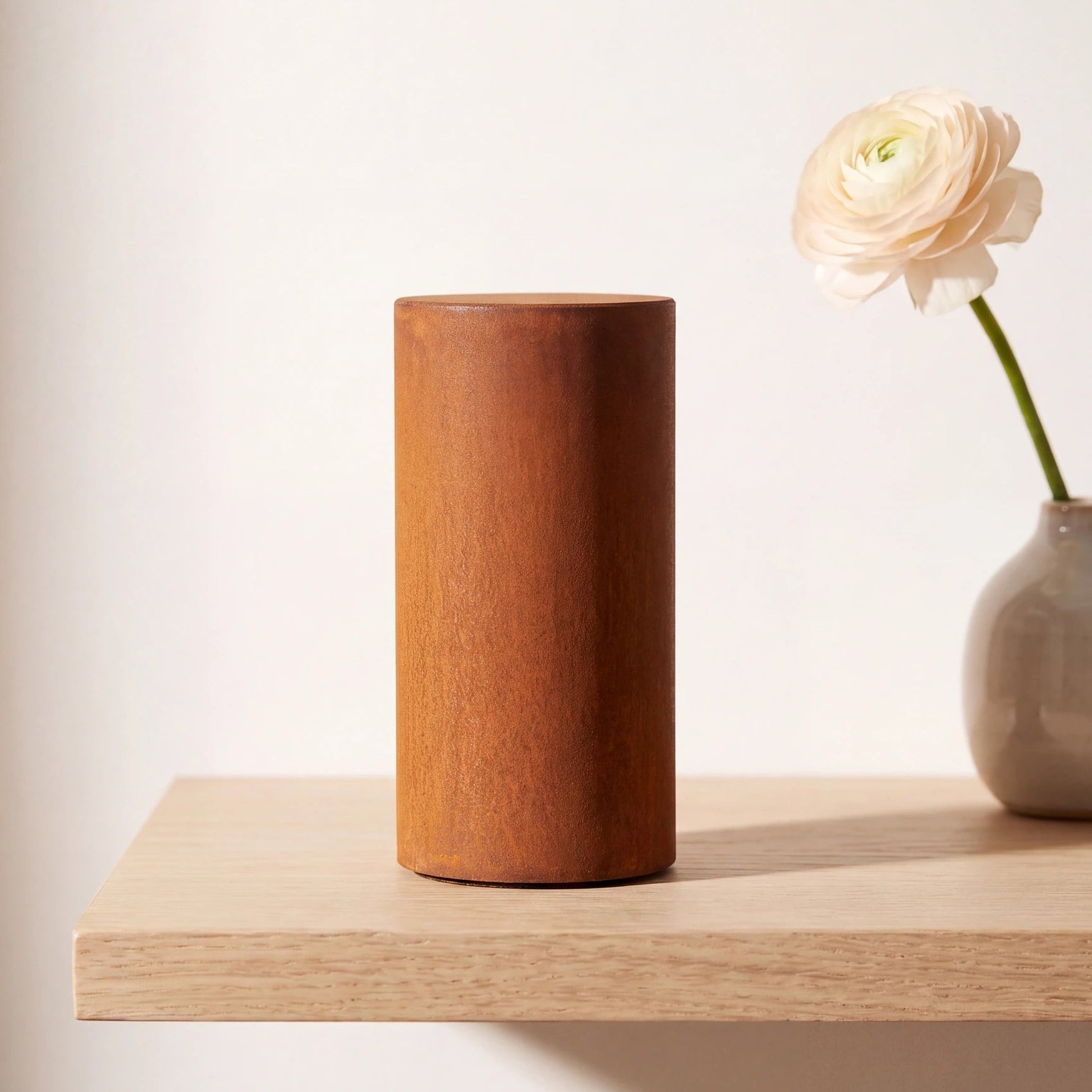 Cylinder-Small-Urn-for-Ashes-in-Corten-Steel-keepsake_bud_vase