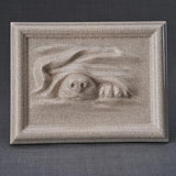 Portrait Dog Urn for Ashes in Crackle Glaze