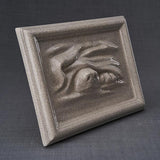 Portrait Dog Urn for Ashes in Crackle Glaze