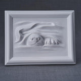 Portrait Dog Urn for Ashes in White