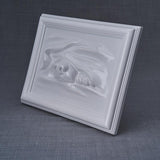 Portrait Dog Urn for Ashes in White