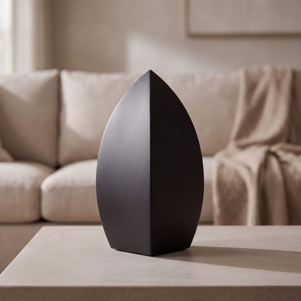 Drop-Adult-Cremation-Urn-for-Ashes-in-Matte-Black-Stainless-Steel-amto_stone_coffee
