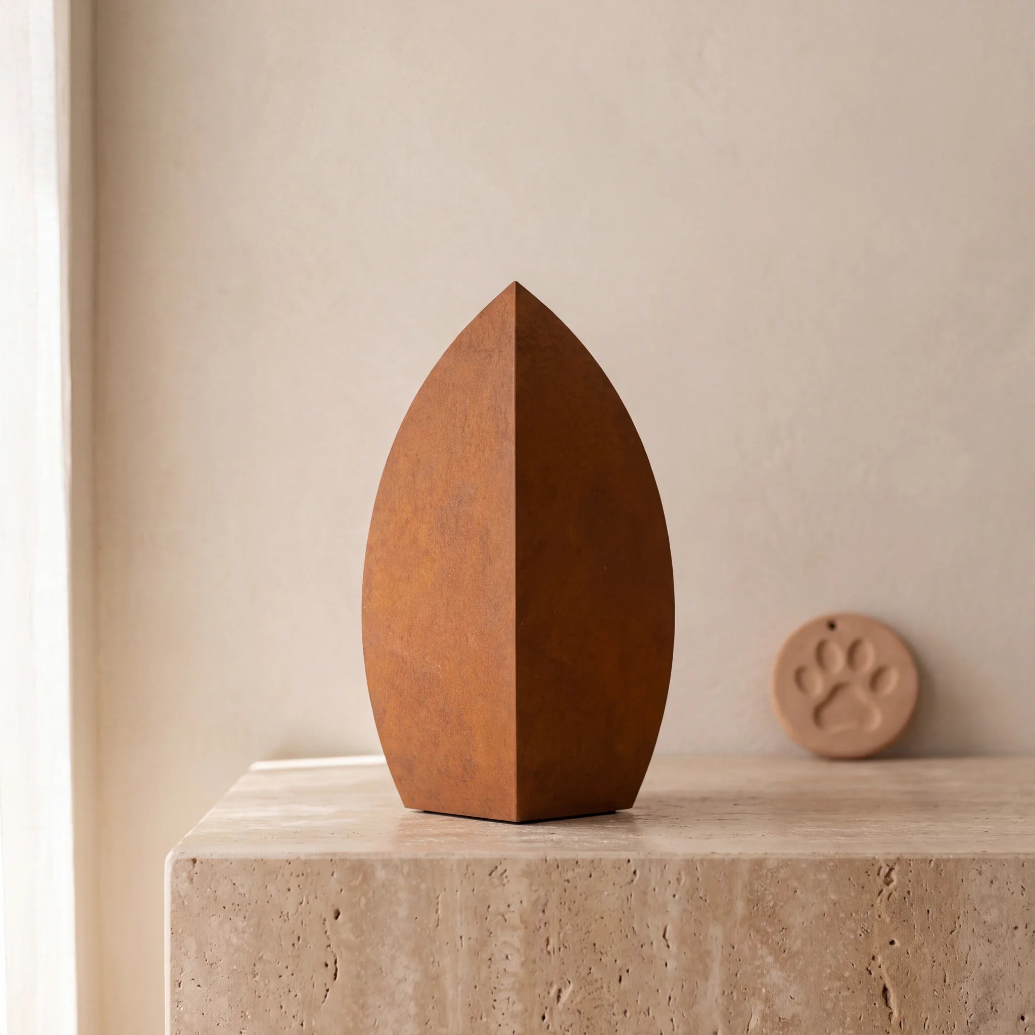 Drop-Pet-Urn-for-Ashes-in-Corten-Steel-pet_paw_token