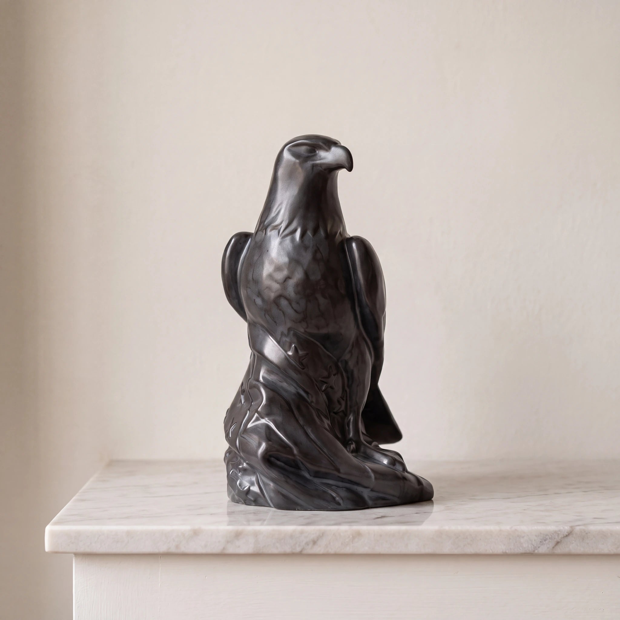 Eagle Adult Cremation Urn for Ashes in Matte Black
