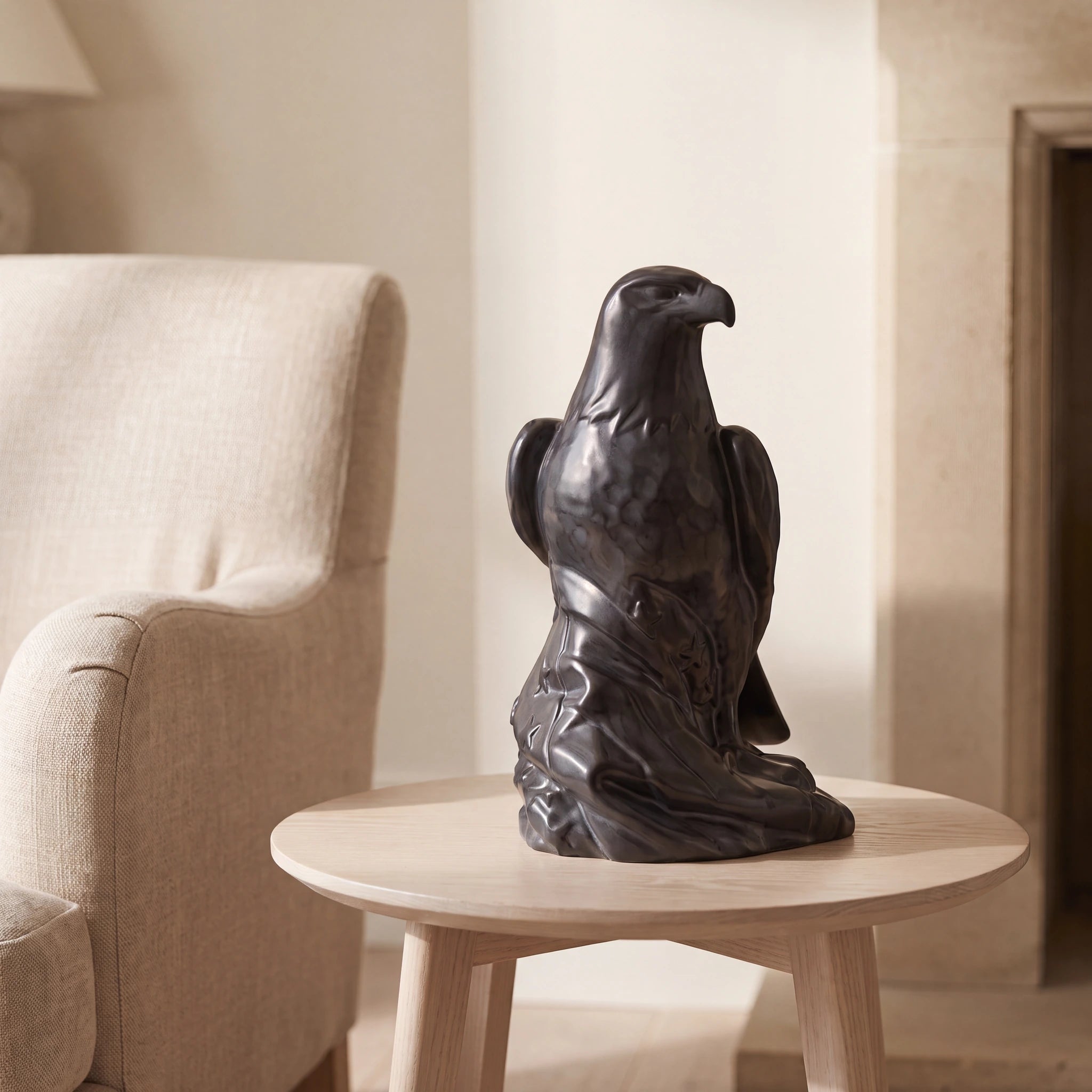 Eagle Adult Cremation Urn for Ashes in Matte Black