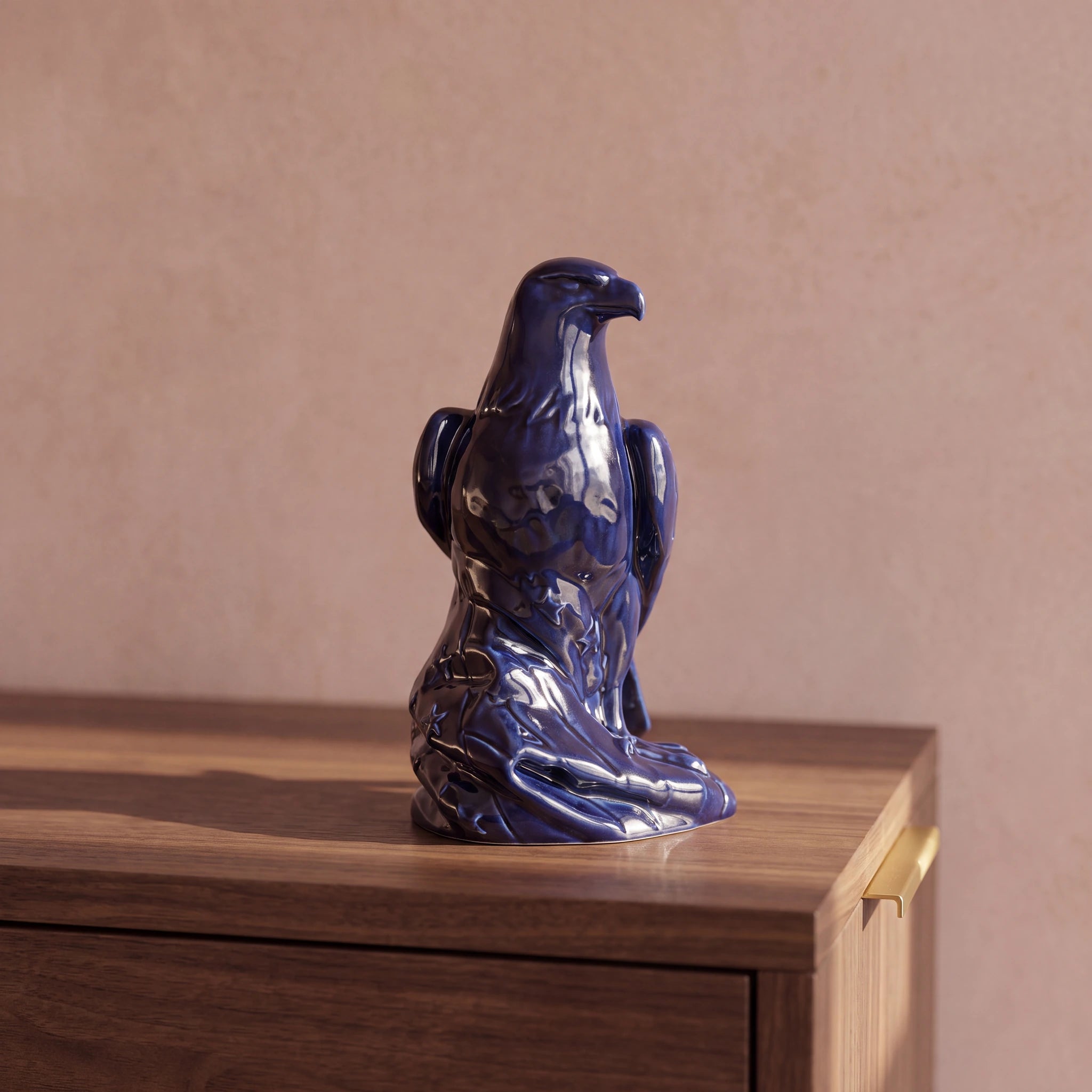 Eagle Adult Cremation Urn for Ashes in Metallic Blue