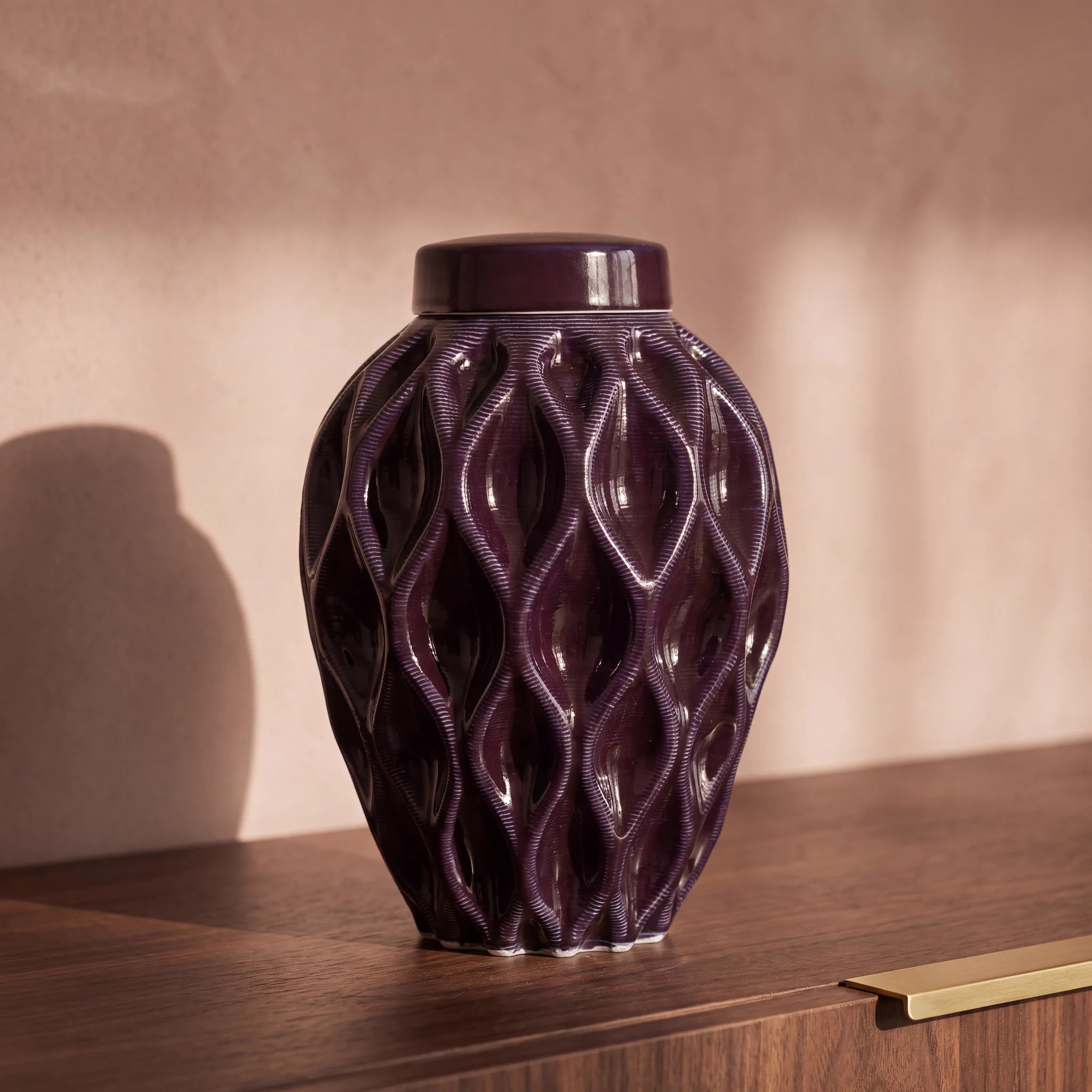 Echo Adult Cremation Urn for Ashes in Violet