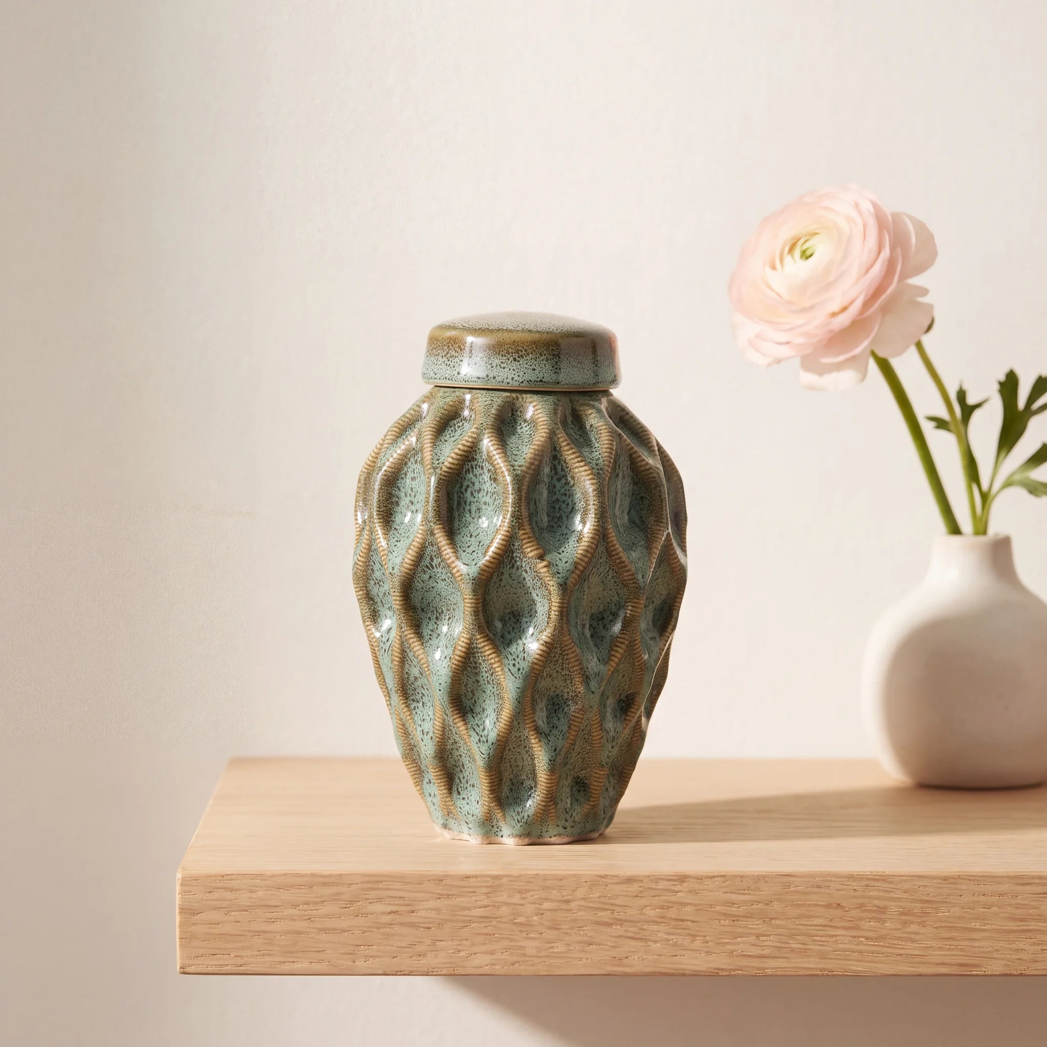 Echo-Keepsake-Urn-for-Ashes-in-Oily-Green-keepsake_bud_vase
