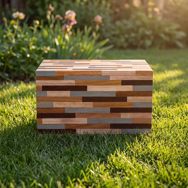 Eco-friendly Horizontal Wooden Adult Urn for Ashes