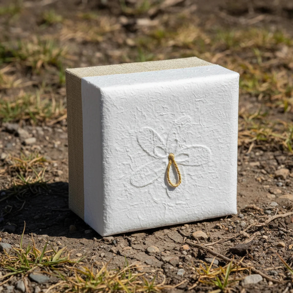 Embrace Biodegradable Urn for Ashes in White Hemp - Adult