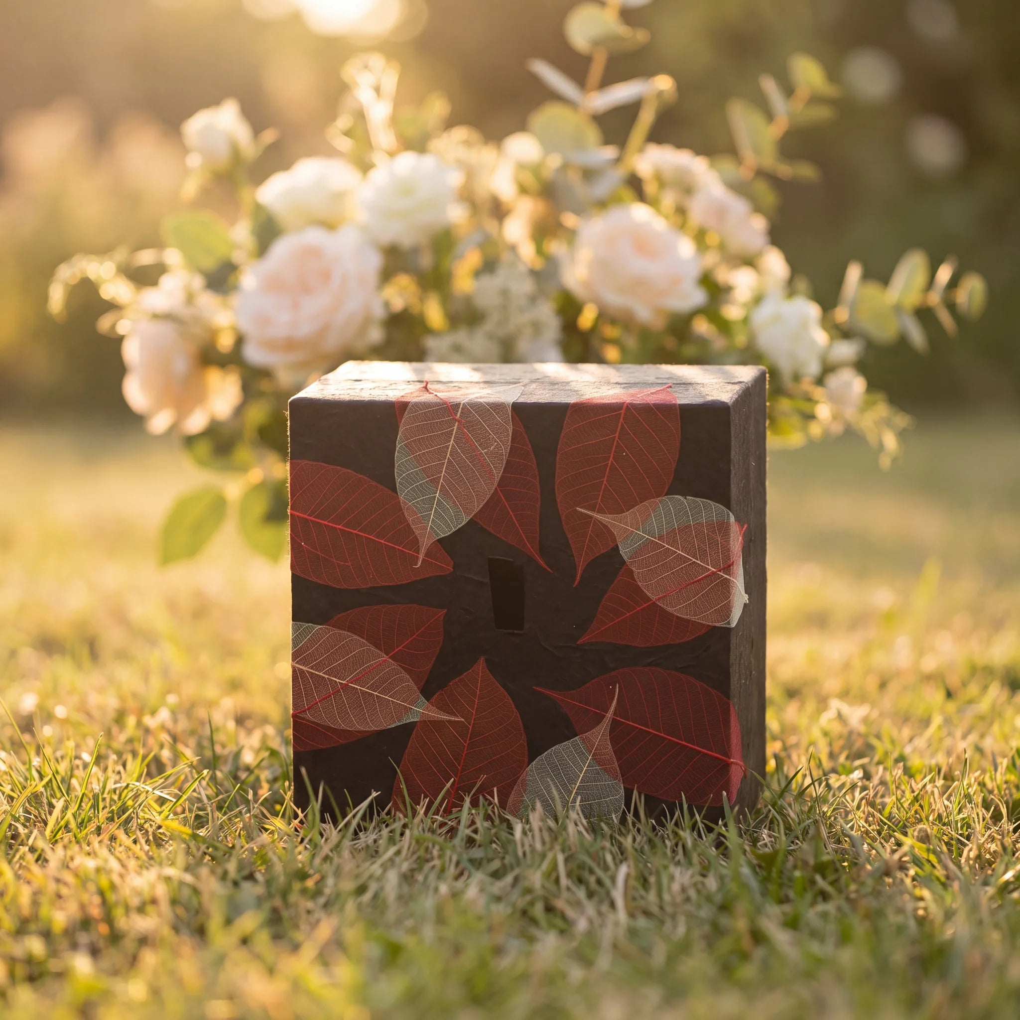 Embrace Biodegradable Urn for Ashes in Autumn Leaves - Small