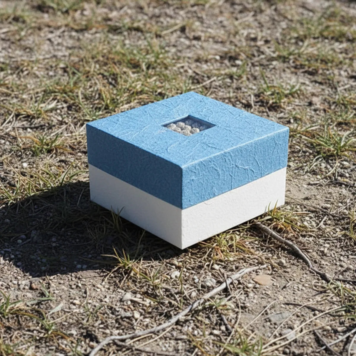 Embrace Biodegradable Urn for Ashes in Blue - Small