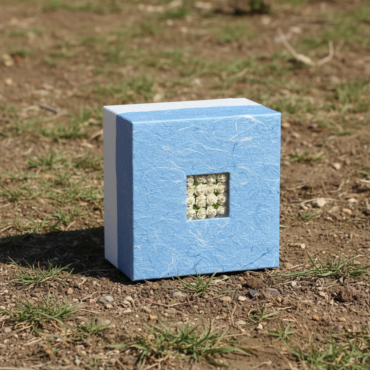 Embrace Biodegradable Urn for Ashes in Blue - Small