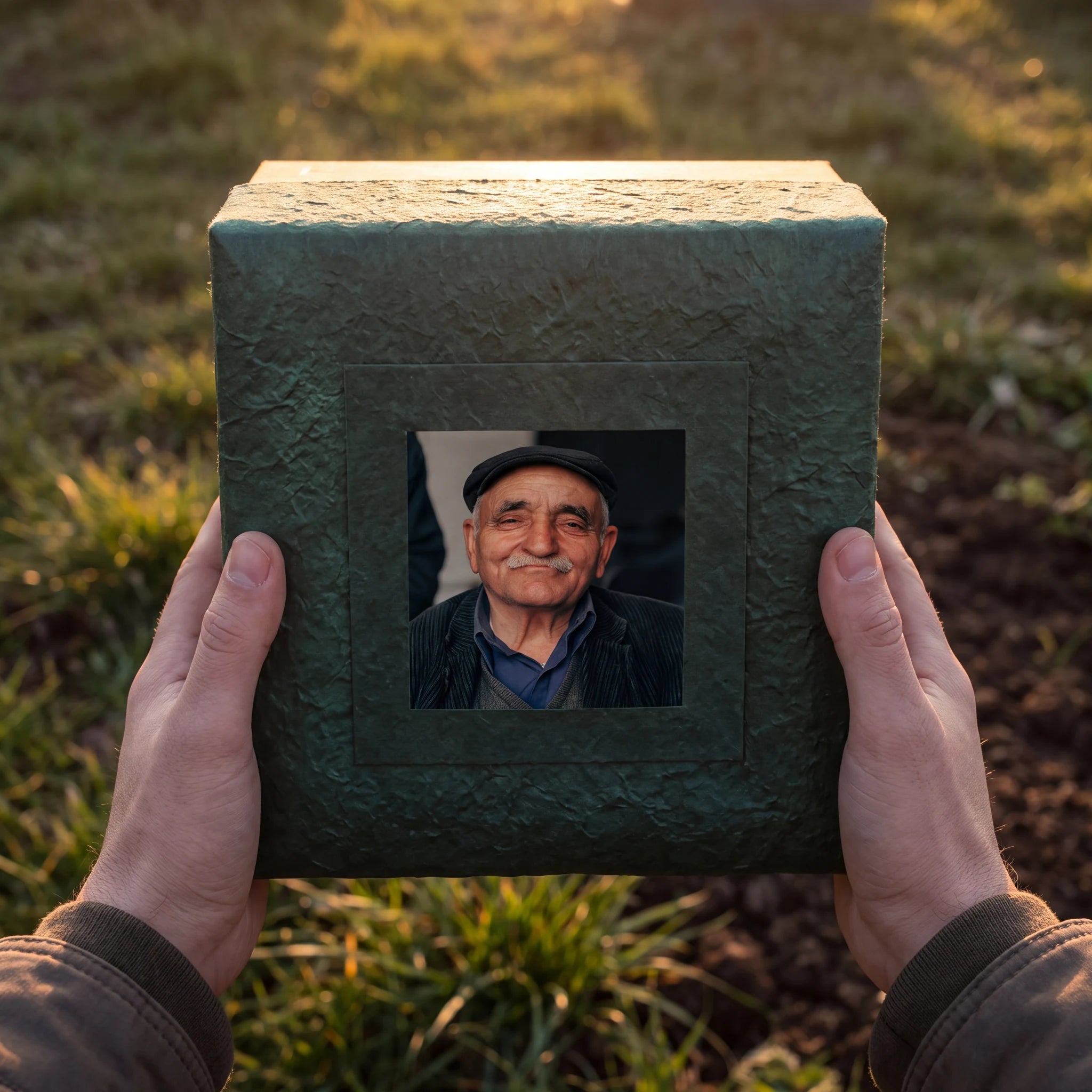 Embrace Biodegradable Urn for Ashes in Dark Green - Adult