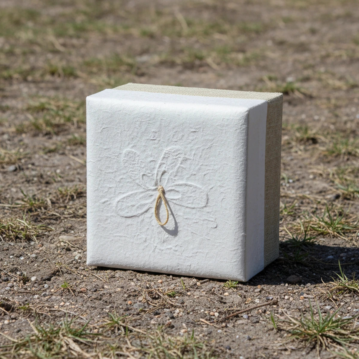 Embrace Biodegradable Urn for Ashes in White Hemp - Small