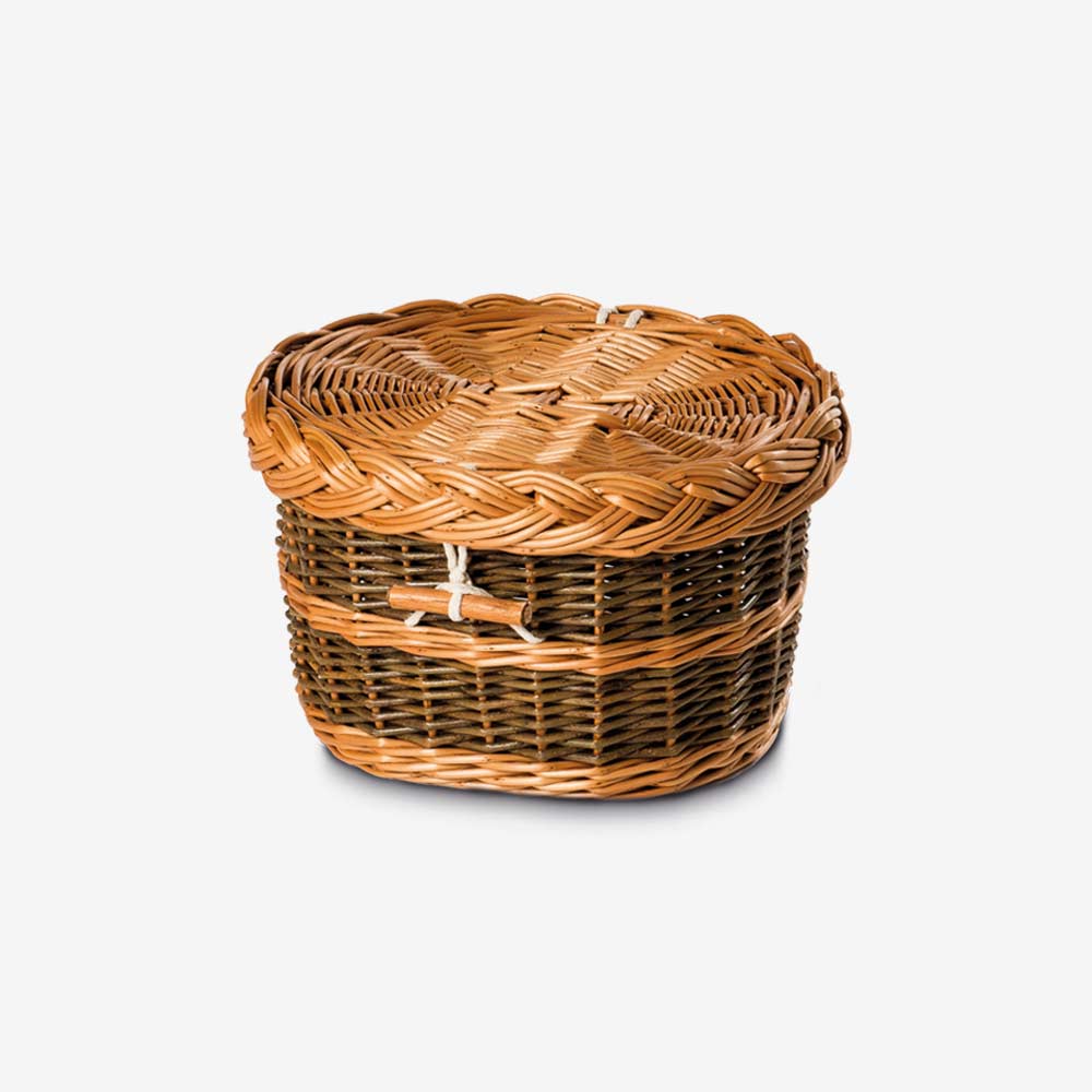 English Willow Biodegradable Urn for Ashes in Brown