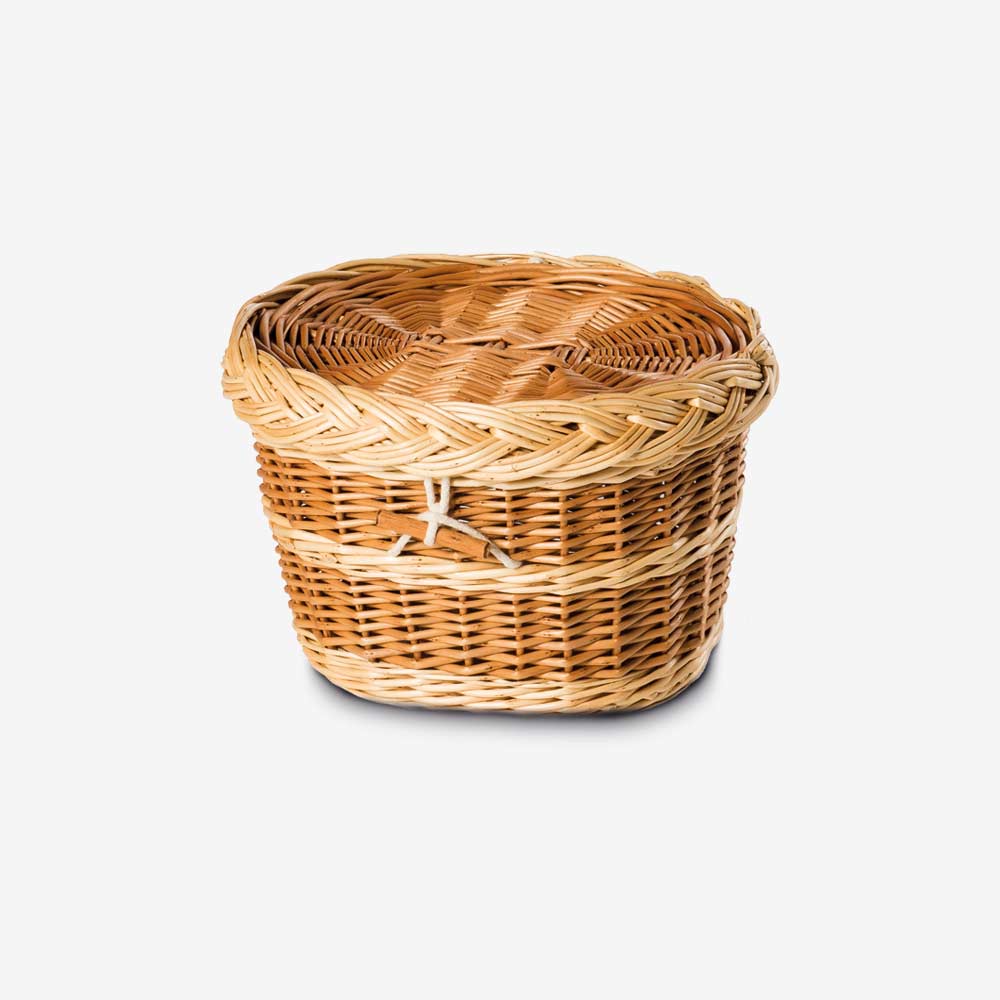 English Willow Biodegradable Urn for Ashes in White
