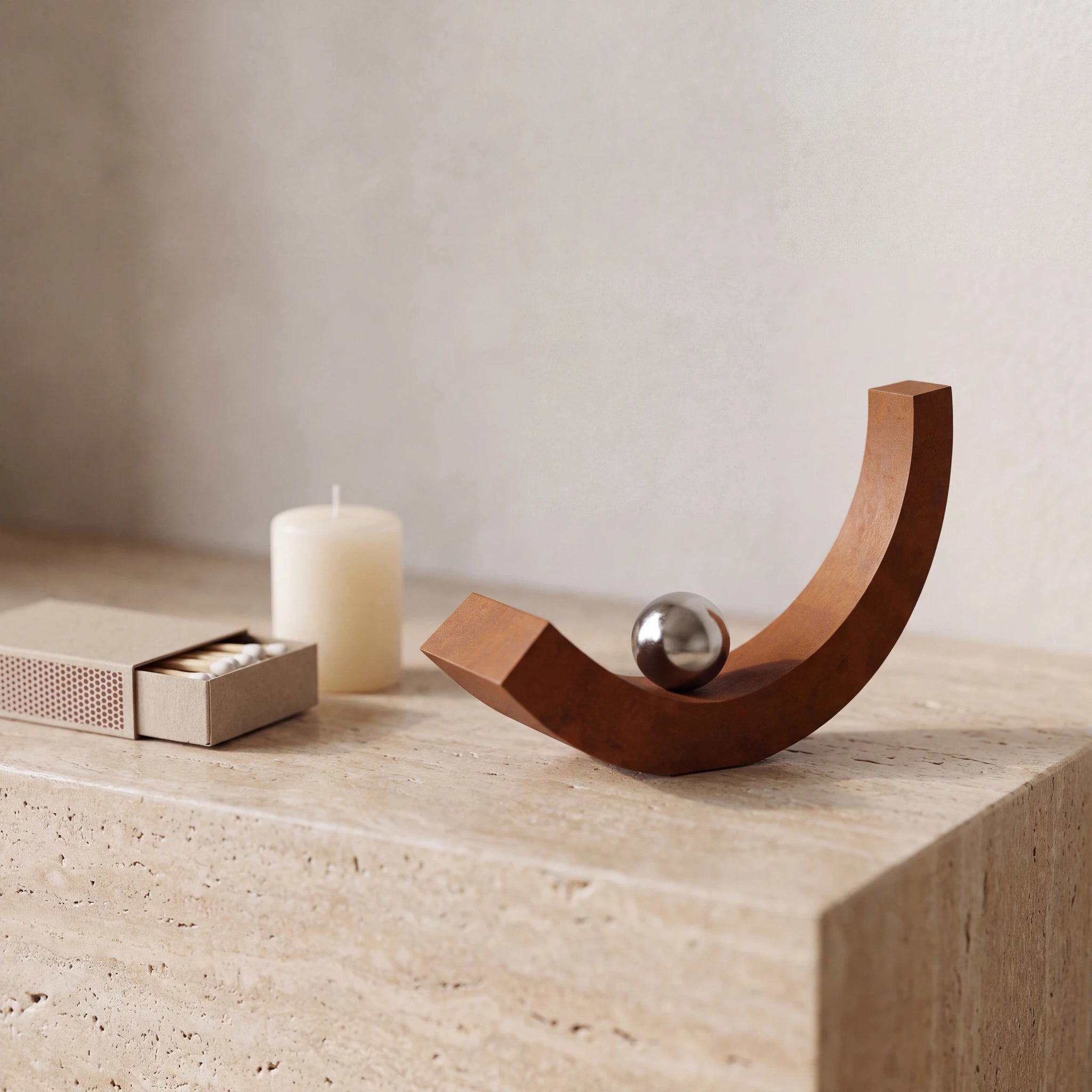 Equilibrium-Small-Urn-for-Ashes-in-Corten-Steel-keepsake_pillar_matchbox