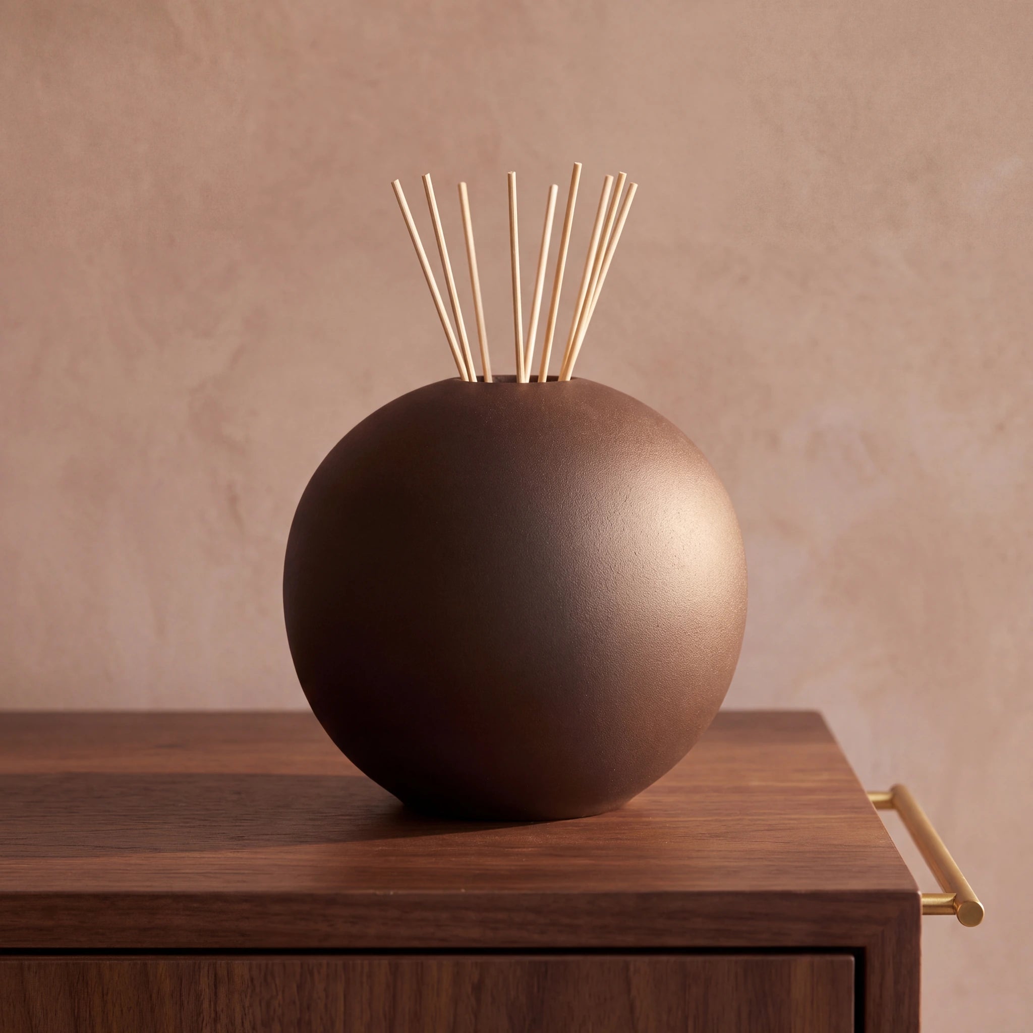 Essence-of-Life-Scented-Medium-Urn-for-Ashes-in-Bronze-Walnut-Sideboard