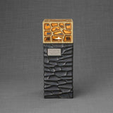 Eternal Lantern Candle Adult Cremation Urn for Ashes in Matte Black