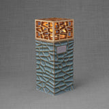 Eternal Lantern Candle Adult Cremation Urn for Ashes in Oily Green