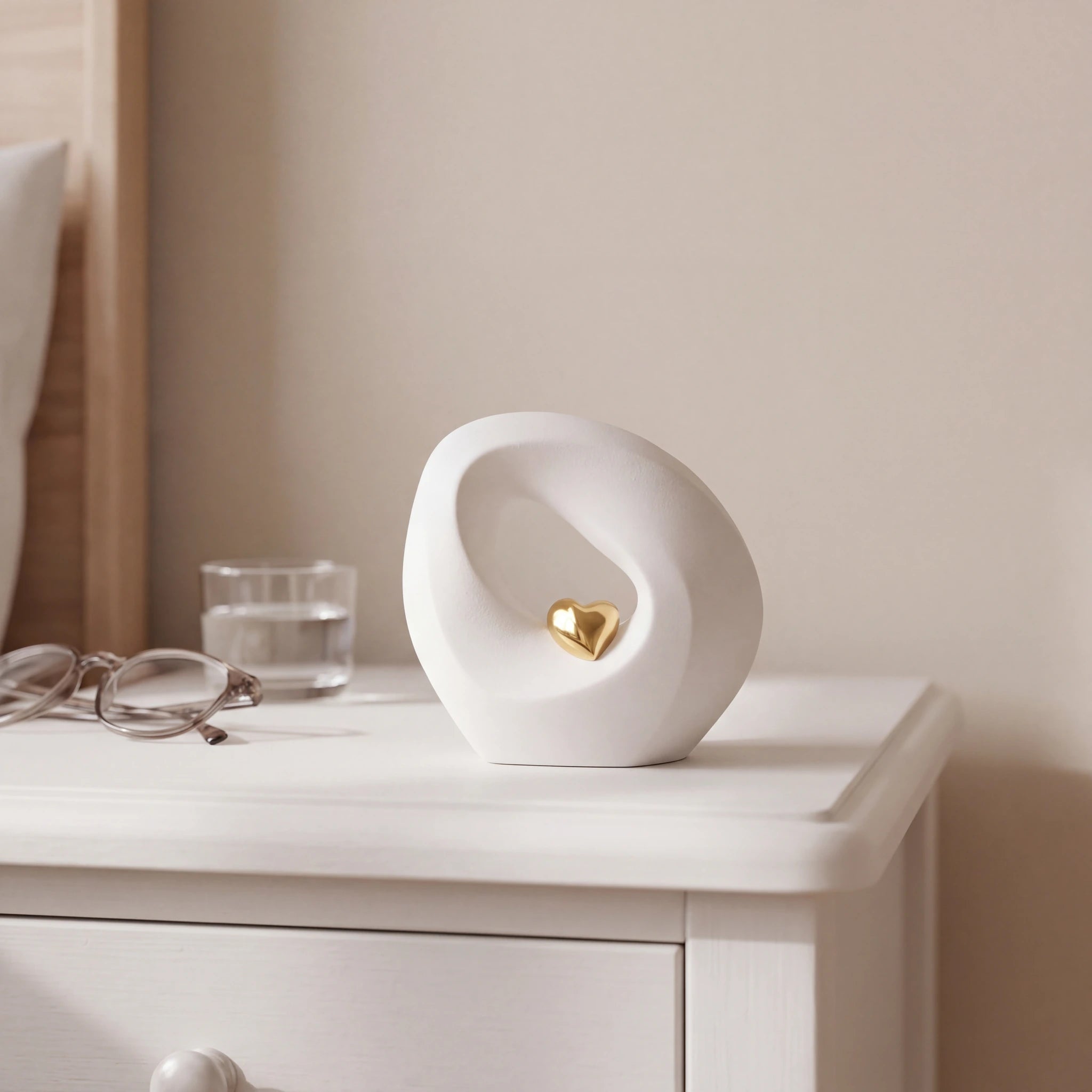 Eternal-Love-Small-Urn-for-Ashes-in-White-and-Gold-keepsake_bedside_glasses