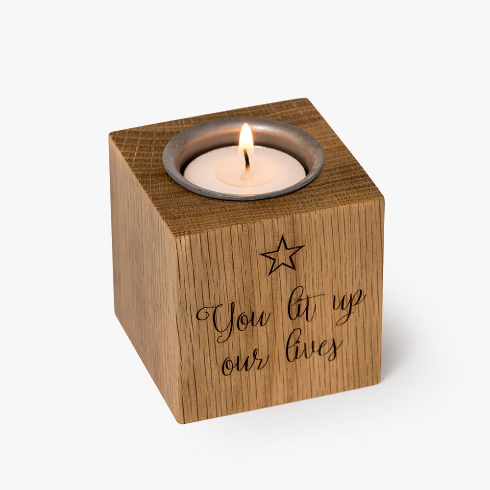 Eternity Candle Keepsake Urn for Ashes Engraving with Icon